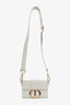 Christian Dior 2021 Off White Leather 30 Montaigne Box Bag