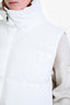 Moncler White Quilted Oversized Down Puffer Vest Size 2