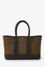 Hermès 2026 Oliver Green/Bai Brun Canvas Lather Mini Garden Party 23 Neo
