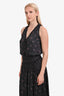 Ulla Johnson Black/Pink Floral Satin Sleeveless Maxi Dress Size 4