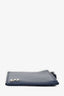 Balenciaga Navy Leather B Emblem Long Zipped Card Holder