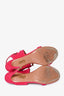 Aquazzura Pink Suede Strappy Heeled Sandal Size 38