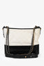 Pre-loved Chanel™ 2018 Black/White Calfskin Medium 'Gabrielle' Bag