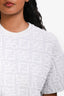 Fendi Light Grey Terrycloth FF Logo Short Sleeve T-Shirt Size 12+