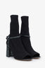 Miu Miu Black Glitter Accents Sock Boots Size 37