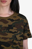 Nili Lotan Green Camouflage Short Sleeve T-Shirt Size XS