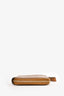 Gucci Brown Leather Embossed Logo Zip Around Wristlet Wallet