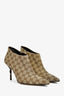 Gucci Brown Canvas Monogram 'Bombshell' Ankle Boots Size 41
