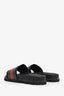 Gucci Black Web Accent Slides Size 11 Mens