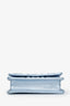 Prada Blue Metallic Soft Calfskin Wallet on Chain