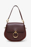 Chloé Burgundy Leather Shoulder Bag With Strap