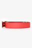 Hermès 2015 Red Epsom Leather Mini Constance Reversible Belt 24mm Size 85