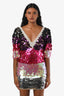 LPA Purple/Pink Sequin Mini Dress Size Small