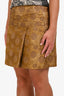 Dries Van Noten Bronze Jacquard Mini Skirt 38