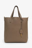 Saint Laurent Taupe Leather Shopping Toy Tote With Strap