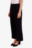 The Row Black Pleated Straight Leg Pants Size L
