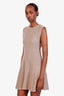 Brunello Cucinelli Nude Cashmere Sequin Sleeveless A-Line Mini Dress Size XS