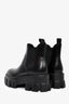 Prada Black Leather Monolith Chelsea Ankle Boots Size 38