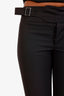 Gucci Black Stretch Wool Straight Leg Trousers Size 40