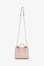 Strathberry Pink Leather Nano Top Handle with Strap
