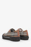 Burberry Brown Canvas Check Low Top Sneaker Size 41
