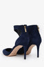 Jimmy Choo Navy Blue Suede Taris 85 Pumps Size 36