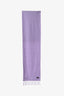 Saint Laurent Purple Wool Fringe Scarf