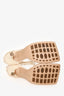 Bottega Veneta Cream Leather Mesh Heels Size 35