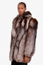 Vintage Brown Fox Fur Coat Est Size S
