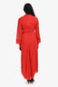 Ganni Red Polka Dot Long Sleeve Midi Wrap Dress Size 34