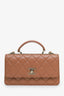 Pre-loved Chanel™ 26B Brown Lambskin Quilted Trendy CC Dual Handle Clutch with Chain