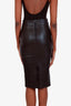 Mackage Black Leather Pencil Midi Skirt Size 0