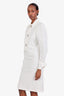 Bottega Veneta Ivory PF2020 Technical Coated Shirt Dress Size 36