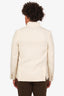 Toteme Cream No Lapel Single Breasted Blazer Size 38 Mens