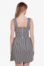 Christian Dior Black/White Striped Lace-up Detail Mini Dress Size 4