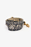 Christian Dior Navy Oblique Jacquard Studded Guitar Strap
