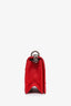 Christian Dior 2016 Red Grained Leather Small 'Diorama' Flap Bag