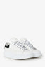 Alexander McQueen White/Black Leather Oversized Platform Sneakers Size 36 1/2