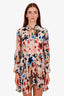 Alice + Olivia Cream/Multicolour Jacquard Layered Mini Dress Size XS