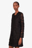 Maje Black Crochet Jacket Size 38