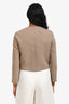 Theory Taupe Cotton Blend Crop Blazer Size 0