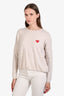 Play Comme des Garcons Cream Cotton Sweater Size S