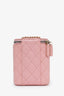 Pre-loved Chanel™ Pink Quilted Caviar 2021 Mini Coco Beauty Vanity Case
