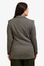 Max Mara Grey Herringbone Single Breasted Blazer Size 10
