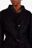 Christian Dior Black Wool Long Toggle Peacoat Size US 6