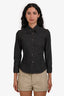 Gucci Vintage Washed Black Denim Button Down Shirt Size 38