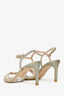Stuart Weitzman Gold Glitter 'Starla 80' Sandals Size 6.5