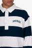 Ami Navy/White Striped Polo Long Sleeve Top Size XL Mens