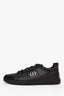 Christian Dior Black Leather and Suede CD Logo Low Top Sneakers Size 39.5