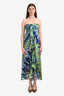Jean Paul Gaultier Soleil Green/Blue Halter Maxi Dress Size XS